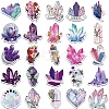 50Pcs PVC Self-Adhesive Crystal Cluster Stickers STIC-PW0022-01-3