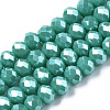 Electroplate Glass Beads Strands EGLA-A034-P8mm-A03-1