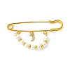 Shell Pearl & Brass Beaded Brooch JEWB-BR00163-1