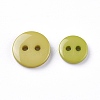 Resin 2-Hole Button Fit Handcraft & Costume Sewing BUTT-F065-M-2