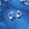 Natural Pearl Ear Studs EJEW-P286-31P-4