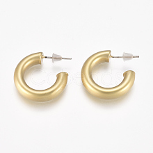 Brass Stud Earrings EJEW-F244-02MG