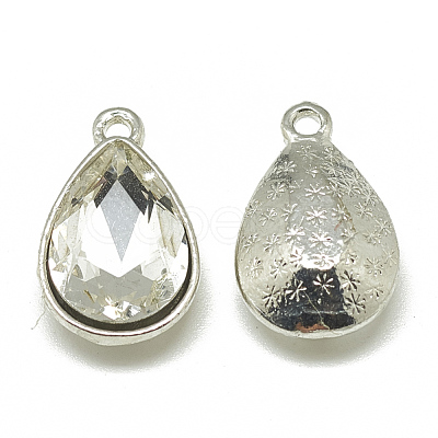 Alloy Glass Pendants PALLOY-T028-10x14mm-01-1