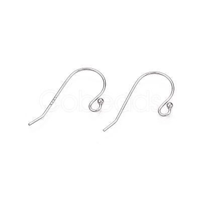 Anti-Tarnish Rhodium Plated 925 Sterling Silver Earring Hooks STER-N016-29P-1