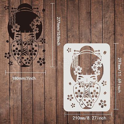 Plastic Reusable Drawing Painting Stencils Templates DIY-WH0202-274-1