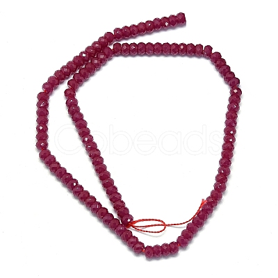 Lab Grown Red Corundum Beads Strands G-G106-A45-04-1-1