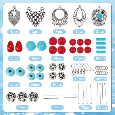 SUNNYCLUE 94Pcs Teardrop & Geometry Beads DIY-SC0016-43-1