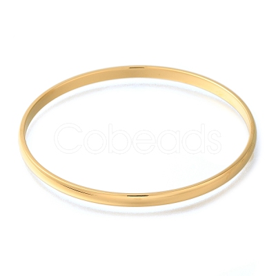 Ion Plating(IP) 304 Stainless Steel Plain Bangles BJEW-L664-024E-G-01-1