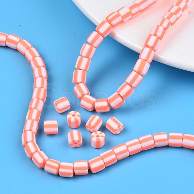 Handmade Polymer Clay Bead Strands CLAY-T020-12G-1