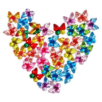 100Pcs 10 Colors Transparent Flat Back Resin Rhinestone Cabochons CRES-SZ0001-04-1