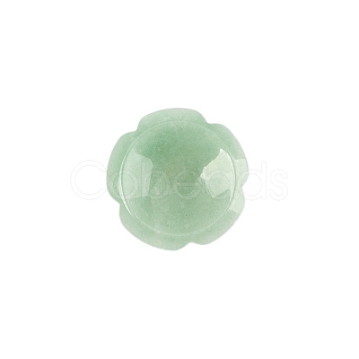 Flower Natural Green Aventurine Worry Stones PW-WG28415-11-1