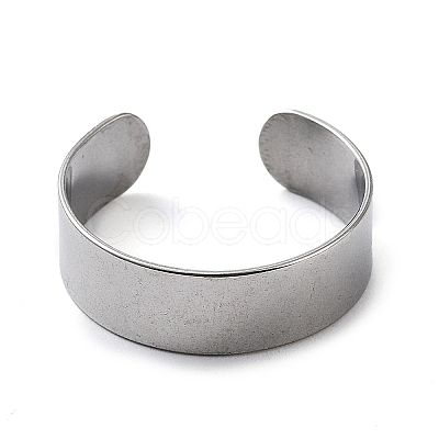 Non-Tarnish 304 Stainless Steel Cuff Rings STAS-M333-04A-P-1