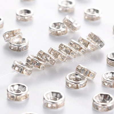 Iron Rhinestone Spacer Beads X-RB-A009-6MM-S-1