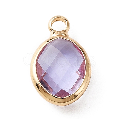 Faceted Glass Pendants KK-WH0046-59G-06-1