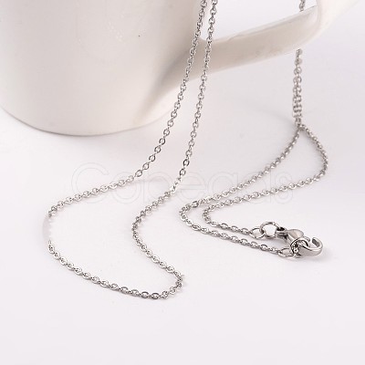 Tarnish Resistant 304 Stainless Steel Cable Chain Necklaces NJEW-JN01526-03-1