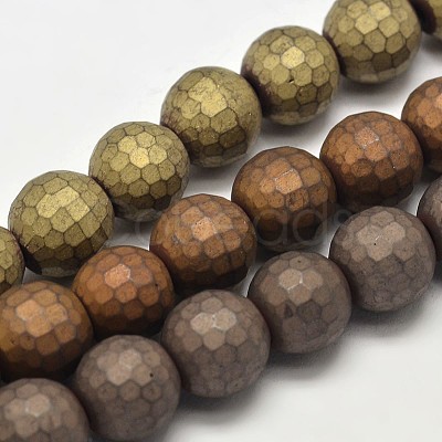 Electroplate Non-magnetic Synthetic Hematite Beads Strands G-I175-19-1