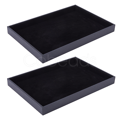 Rectangle MDF Jewelry Trays for Earrings RDIS-WH0011-28-1