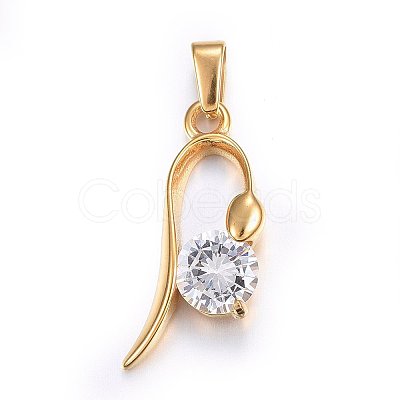 Cubic Zirconia Pendants STAS-P216-07G-1