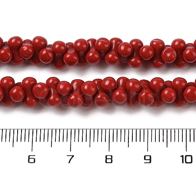 Dyed Synthetic Coral Beads Strands CORA-P010-04B-1