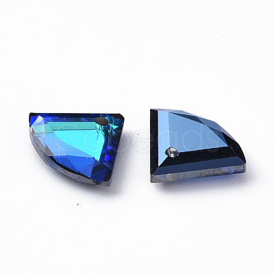 Electroplated Glass Charms EGLA-N006-020-1