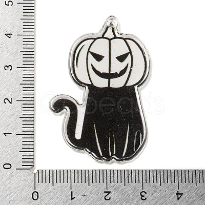 Halloween Themed Double-sided Printed Acrylic Pendants OACR-L017-03B-1