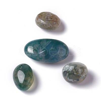 Natural Moss Agate Beads G-O188-05-1