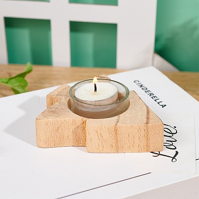 Natural Wood Candle Holder WOOD-PH0001-07-1