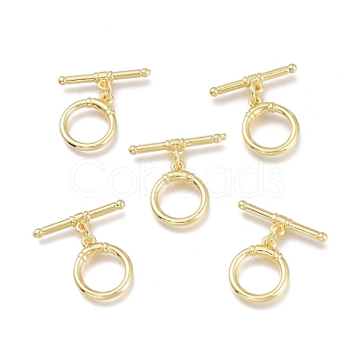 Brass Toggle Clasps KK-Q764-07G-1