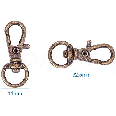 Alloy Swivel Lobster Claw Clasps IFIN-PH0023-17-1