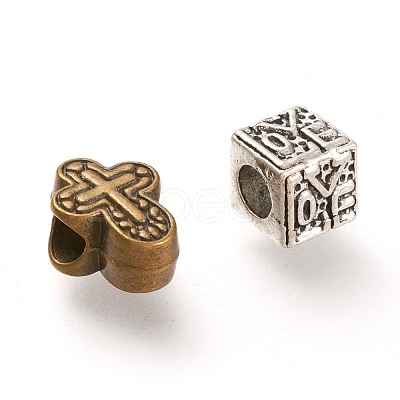 Tibetan Style Alloy Spacer Beads PALLOY-XCP0014-05-RS-1