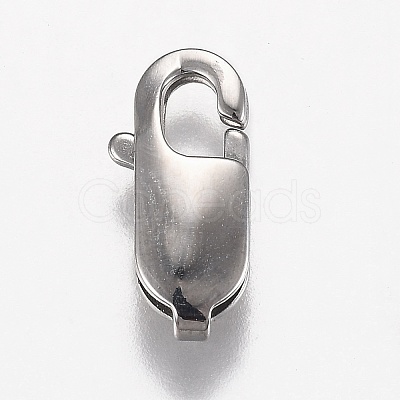 Non-Tarnish 316 Surgical Stainless Steel Lobster Claw Clasps X-STAS-Z013-02C-1