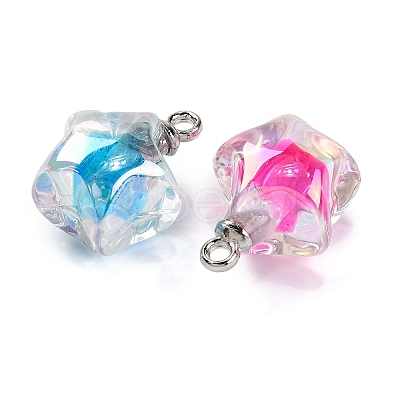 AB Color Resin Star Pendants RESI-U002-05-1