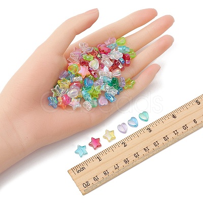 100Pcs 2 Style Eco-Friendly Transparent Acrylic Beads TACR-YW0001-86H-1