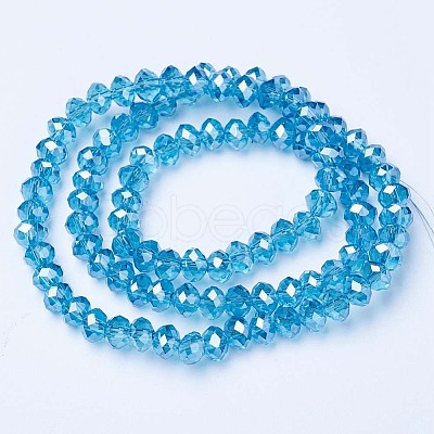 Electroplate Glass Beads Strands EGLA-A034-T8mm-A13-1