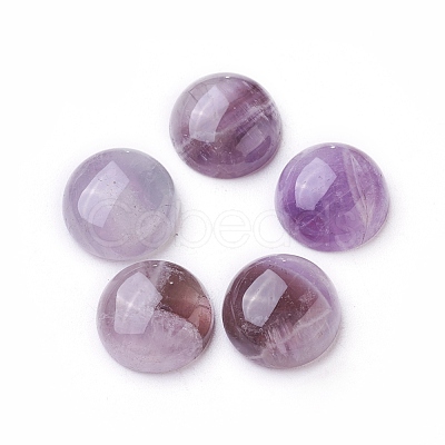 Natural Amethyst Cabochons G-A174-04A-12mm-1