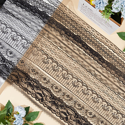 Gorgecraft 9 Styles Polyester Lace Trim OCOR-GF0002-56-1