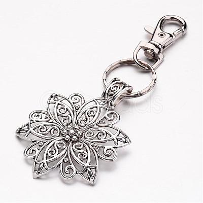 Tibetan Style Pendant Keychain KEYC-JKC00095-1