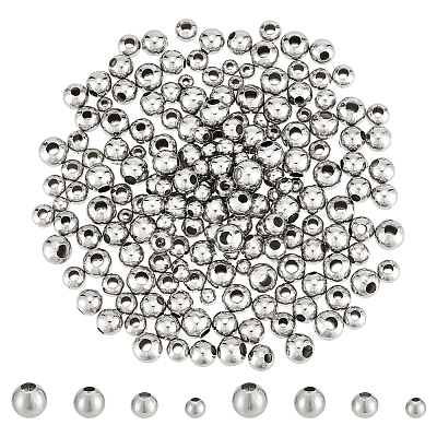 Unicraftale 200Pcs 4 Styles 304 Stainless Steel Spacer Beads STAS-UN0052-49-1