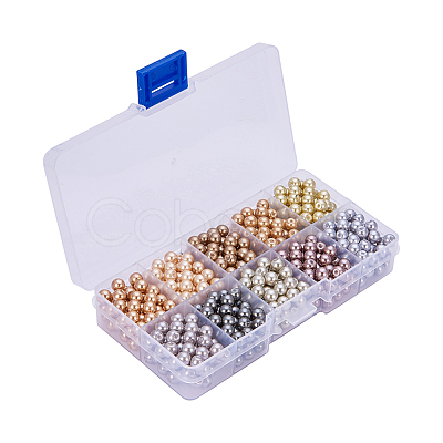 10 Color Eco-Friendly Glass Pearl Beads HY-YW0001-01A-1