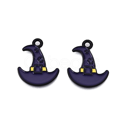 Halloween Theme Spray Painted Alloy Enamel Pendants ENAM-T020-09L-1