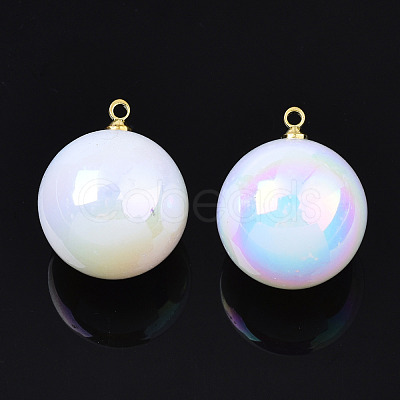 ABS Plastic Imitation Pearl Pendants PACR-T015-05-1