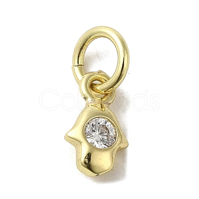 Brass Micro Pave Cubic Zirconia Charms KK-M283-13H-01-1