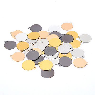 BENECREAT 50Pcs 5 Colors Brass Pendants KK-BC0001-69-1