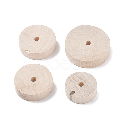 (Defective Closeout Sale: Crack) Unfinished Wooden Wheels DIY-XCP0001-94-1