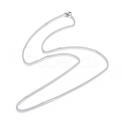 Non-Tarnish Unisex 304 Stainless Steel Curb Chain/Twisted Chain Necklaces STAS-D0002-34P-1