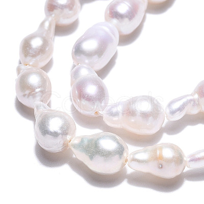 Natural Baroque Pearl Keshi Pearl Beads Strands PEAR-S020-F10-02-1