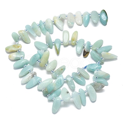 Natural Flower Amazonite Beads Strands G-G106-J02-01-1