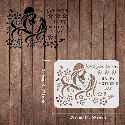 Large Plastic Reusable Drawing Painting Stencils Templates DIY-WH0202-147-1