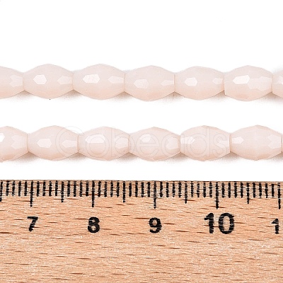 Opaque Solid Color Imitation Jade Glass Beads Strands EGLA-A037-P6x8mm-D02-1