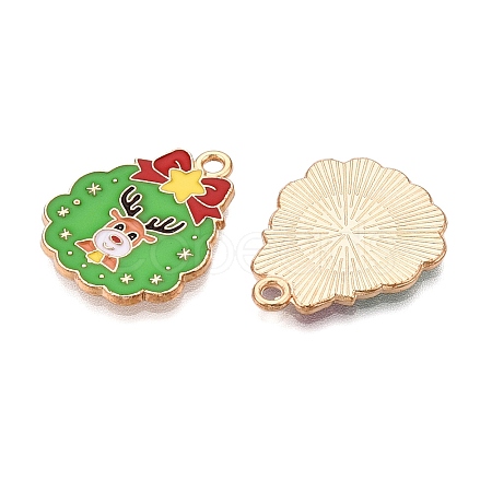 Christmas Theme Alloy Enamel Pendants ENAM-T020-10F-1